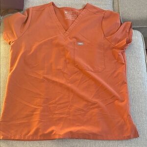 Fig Orange Scrub Top